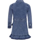 B.Nosy - Dilan Denim Jurk - Blauw - Meisjes
