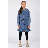 B.Nosy - Dilan Denim Jurk - Blauw - Meisjes