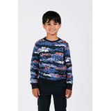 B.Nosy - Scott Sweater Print - Jongens Trui - Blauw