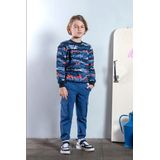 B.Nosy - Scott Sweater Print - Jongens Trui - Blauw