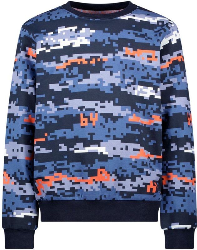 B.Nosy - Scott Sweater Print - Jongens Trui - Blauw