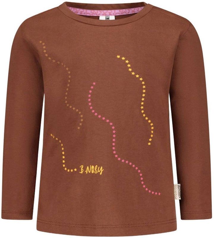 B.Nosy - Tiara - Longsleeve - Bruin - Stretchkatoen