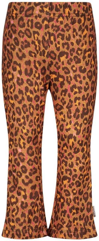 B.Nosy - Mini Phoebe Flared Broek - Bruin - Leopard Print