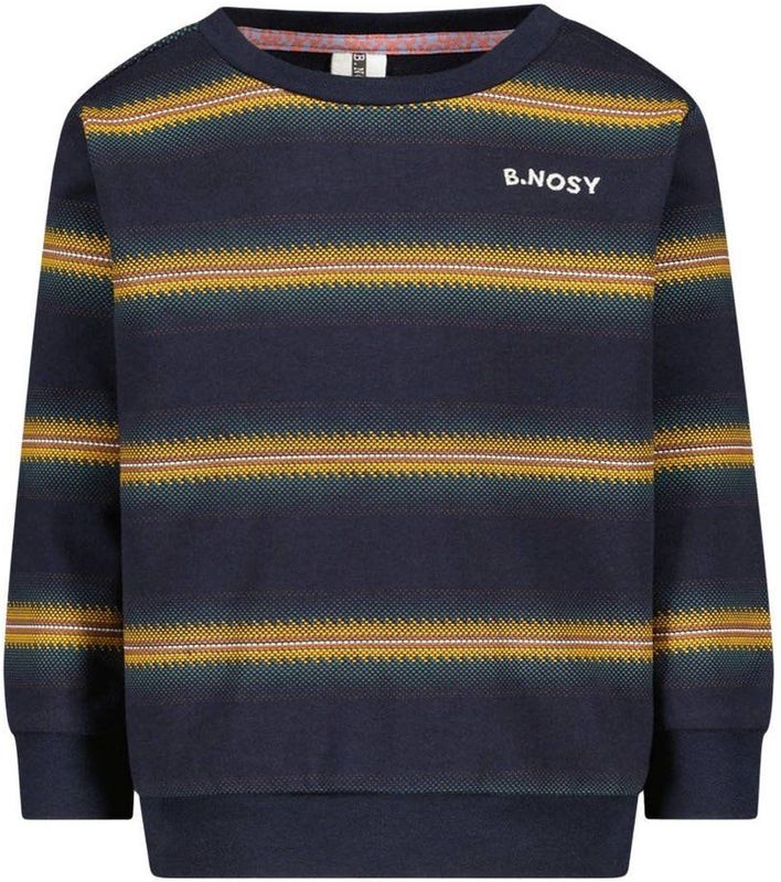 B.Nosy - Scott - Sweater - Streep Print - Ronde Hals - Lange Mouwen - 100% Katoen