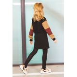 TYGO & vito - Dunja - Midi Jurk - Zwart - Lange Mouwen