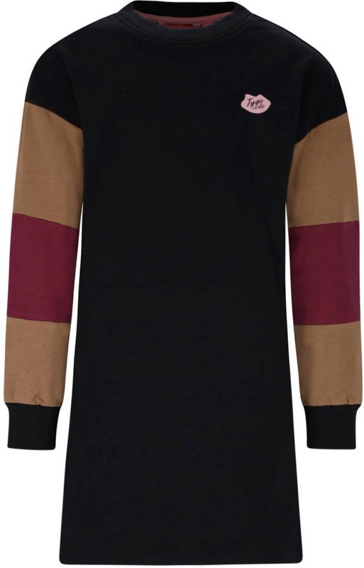 TYGO & vito - Dunja - Midi Jurk - Zwart - Lange Mouwen