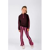 B.Nosy - Pria - Meisjesbroek - Flared Pasvorm - Roze en Donkerrood - Elastische Tailleband