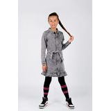 B.Nosy - Dilan Denim Jurk - Grijs - Meisjes Jurk