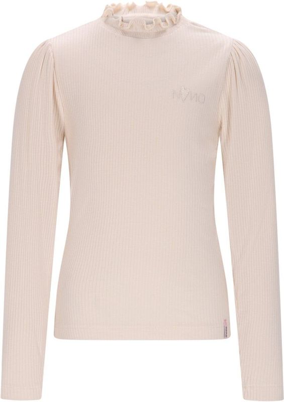 NONO - Longsleeve - Viscose - Met Opstaande Kraag en Ruches