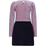 NONO - Jurk - Donkerblauw en Paars - Cocktailjurken