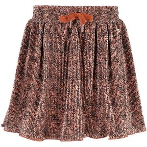 NONO - Nele AOP Leopard - Plissee Rok - Taupe