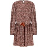 NONO - Miron AOP Leopard - Jurk - Plissee - Meisjes - Lange Mouwen