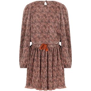 NONO - N509-5800 - Jurk - Meisjes - Plissee - Leopard Print