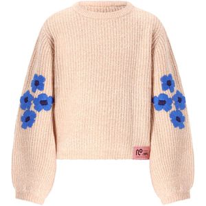 NONO - Trui - Gebreid - Ronde Hals - Rechte Mouwen - Speelse Borduursels