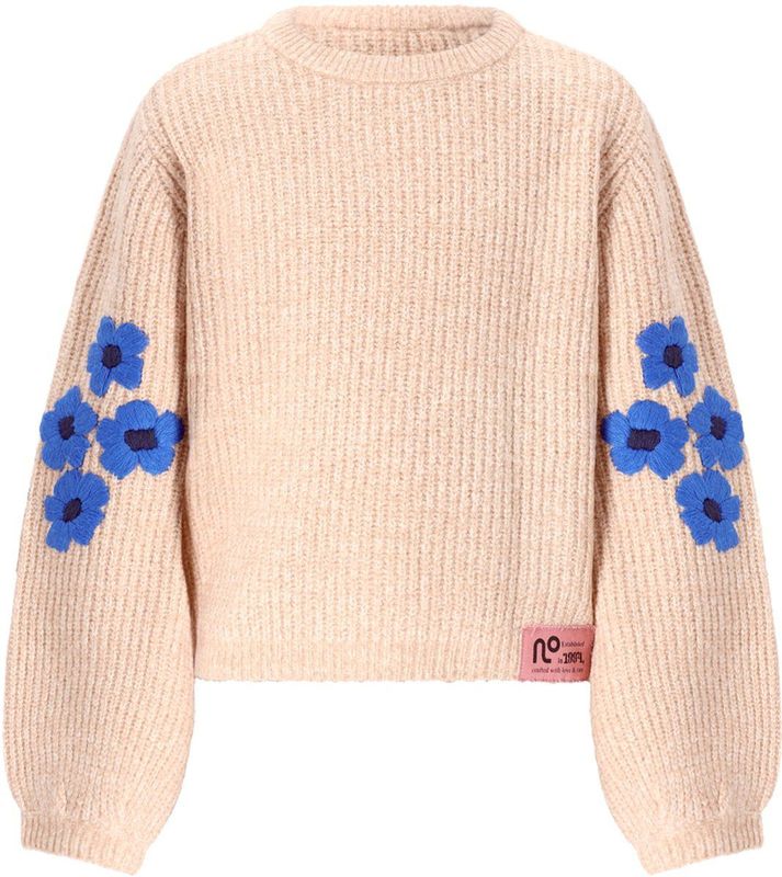 NONO - Trui - Gebreid - Ronde Hals - Rechte Mouwen - Speelse Borduursels