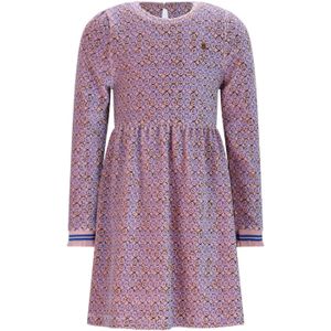 NONO - Jurk - Blauw - Midi Lengte - Lange Mouwen - Ronde Hals