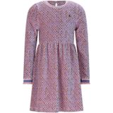 NONO - Jurk - Blauw - Midi Lengte - Lange Mouwen - Ronde Hals