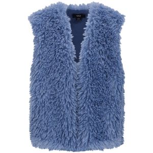 NoBell - Teddy Gilet - Blauw - Mouwloos - V-hals