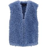 NoBell - Teddy Gilet - Blauw - Mouwloos - V-hals