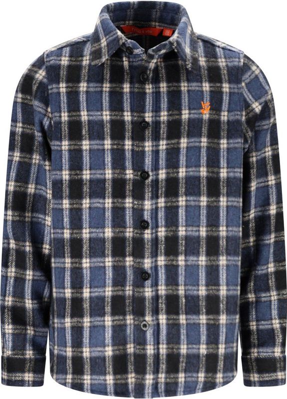 TYGO & vito - Overhemd - Blauw en Zwart - Ruitprint - Lange Mouwen
