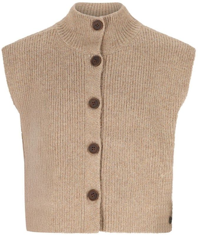 Like Flo - Mouwloos Gebreid Vest - Wol - Cardigan Model