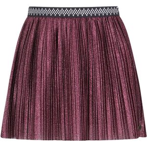 Like Flo - Solly - Plissé Rok - Rood - Glitter