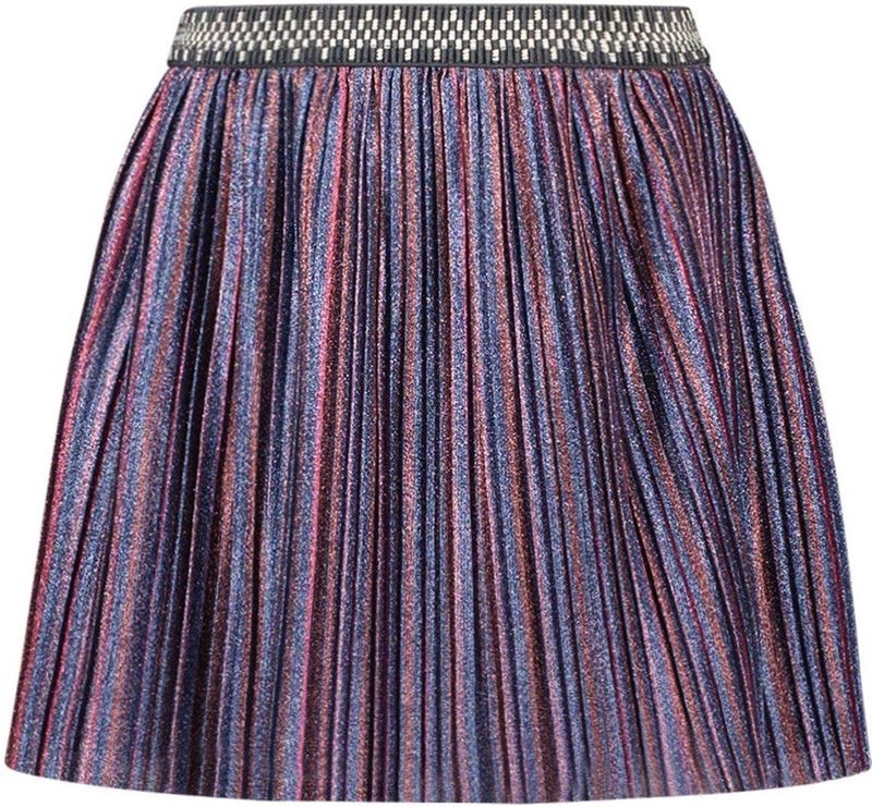 Like Flo - Solly - Rok - Blauw - Plisse met Glitter