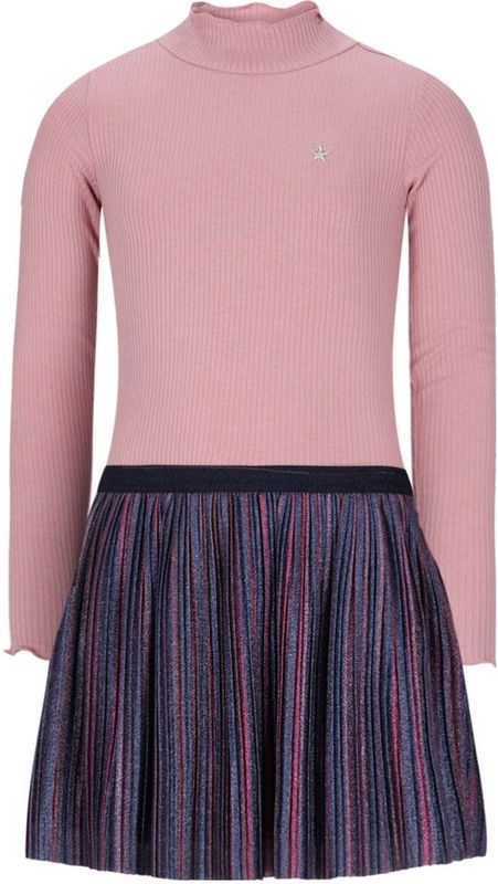 Like Flo - Jurk - Glinsterend - Lange Mouwen - Opstaande Kraag