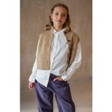 Like Flo - Young Blouse - Wit - 100% Katoen - Lange Trompetmouwen