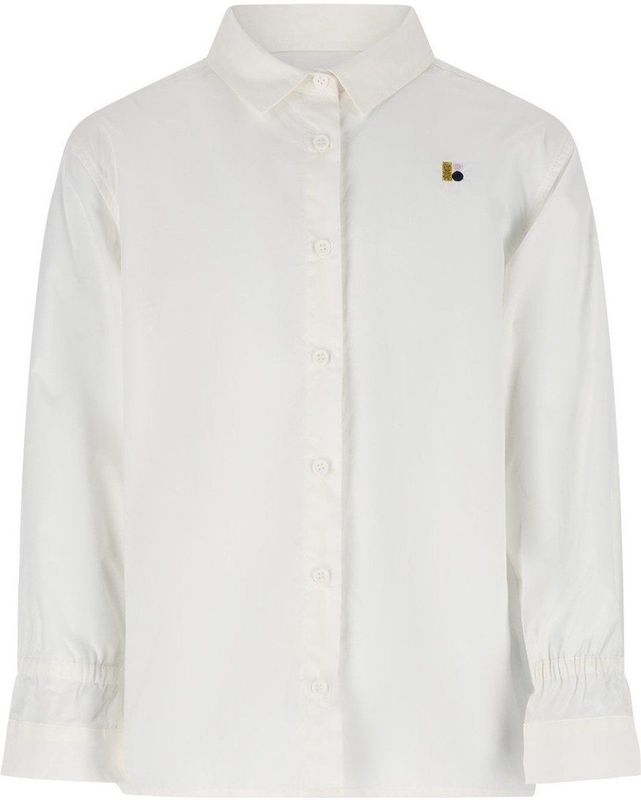 Like Flo - Young Blouse - Wit - 100% Katoen - Lange Trompetmouwen