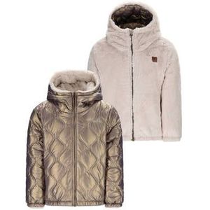 Like Flo - Imitatiebonten Reversible Jas - Beige - Winterjas