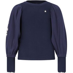 Like Flo - Eloise - Top - Navy - Met Ballonmouwen