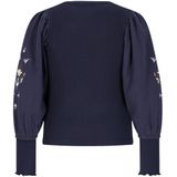 Like Flo - Eloise - Top - Navy - Met Ballonmouwen