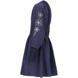 Like Flo - Maya - Woven Jurk - Navy - Met Pofmouwen