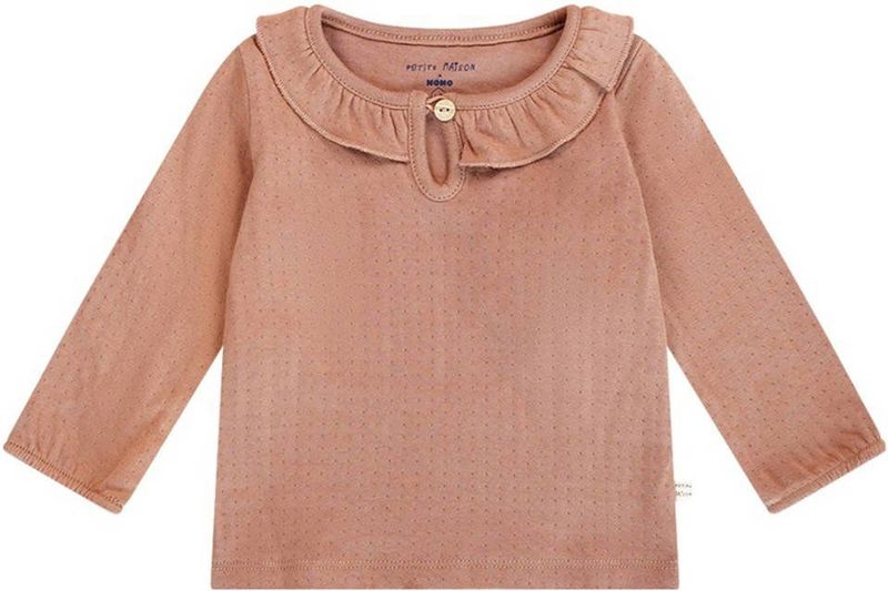 Petite Maison - Longsleeve - Zacht Katoen - Knoopsluiting - Volantdetails