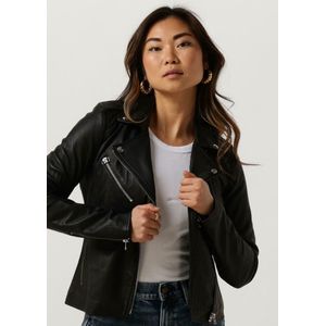 Goosecraft - Julia Biker 2-A - Damesjack - Zwart - Leer