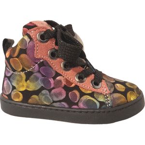 Jochie Freaks Veterschoen Bertine JF-23158 Zwart Roze Multi
