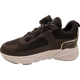 Jochie - Cal - Sneakers - Zwart - Mesh Materiaal, Leer Voering, Uitneembaar Voetbed