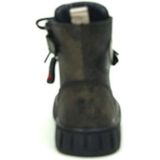 Jochie & Freaks - Delia - Veterboots - Zwart - Leer, Rits, Rubber Zool, Schachthoogte 9 cm