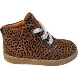 Jochie - Freaks 24101 - Halfhoge Schoen - Cognac - Leder - Luipaard Print