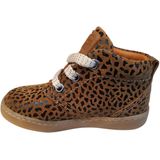 Jochie - Freaks 24101 - Halfhoge Schoen - Cognac - Leder - Luipaard Print