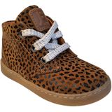 Jochie - Freaks 24101 - Halfhoge Schoen - Cognac - Leder - Luipaard Print