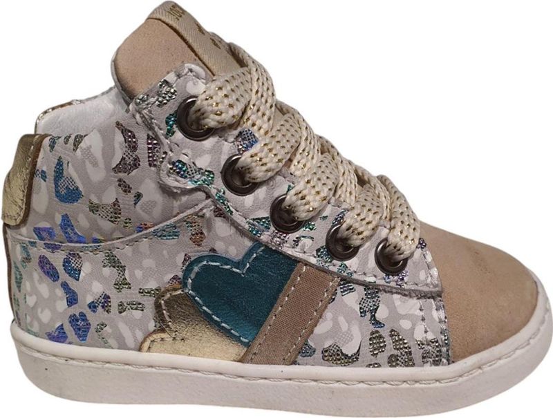 Jochie & Freaks - Demi - Veterschoenen - Halfhoog - Zwart - Leer