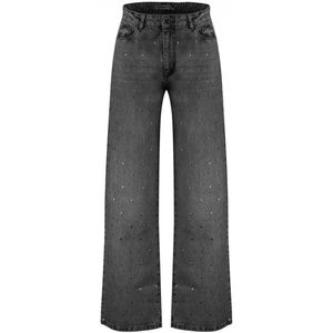 Harper & Yve - Dames Jeans - Grijs - Wijde Pijpen van Katoen