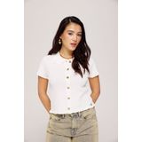 Harper & Yve Semmy-ss Tops & T-shirts Dames - Shirt - Ecru - Maat L