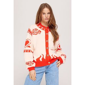 Harper & Yve Jazz-ca Truien & vesten Dames - Sweater - Hoodie - Vest- Rood - Maat XS