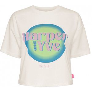 Harper & Yve - Ss Cropped - T-shirt - Zandkleurig - Biologisch Katoen