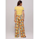 HARPER & YVE - Wide Leg High Waist Broek - Geel