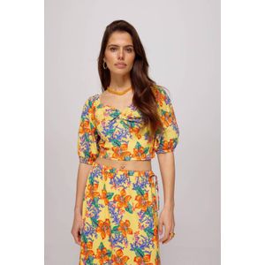 HARPER & YVE - Top - Geel - Katoen - Korte Mouwen