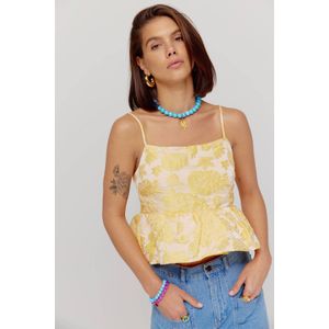 HARPER & YVE - Spaghetti Top - Geel - 100% Polyester